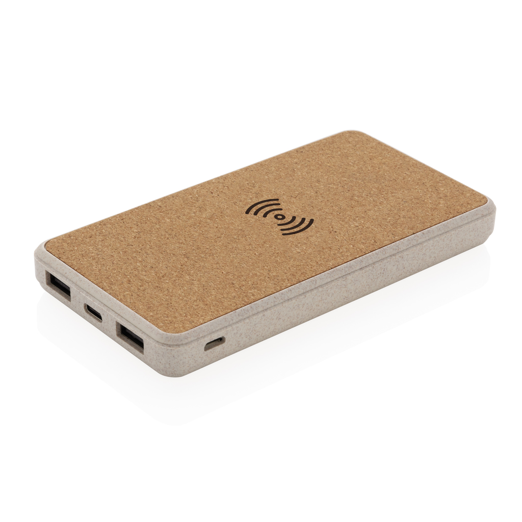 Powerbank inalámbrico 5W de Corcho y Trigo 8.000 mAh