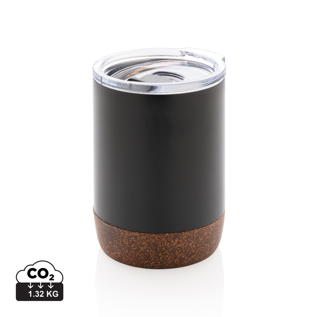 Taza al vacío con base de corcho