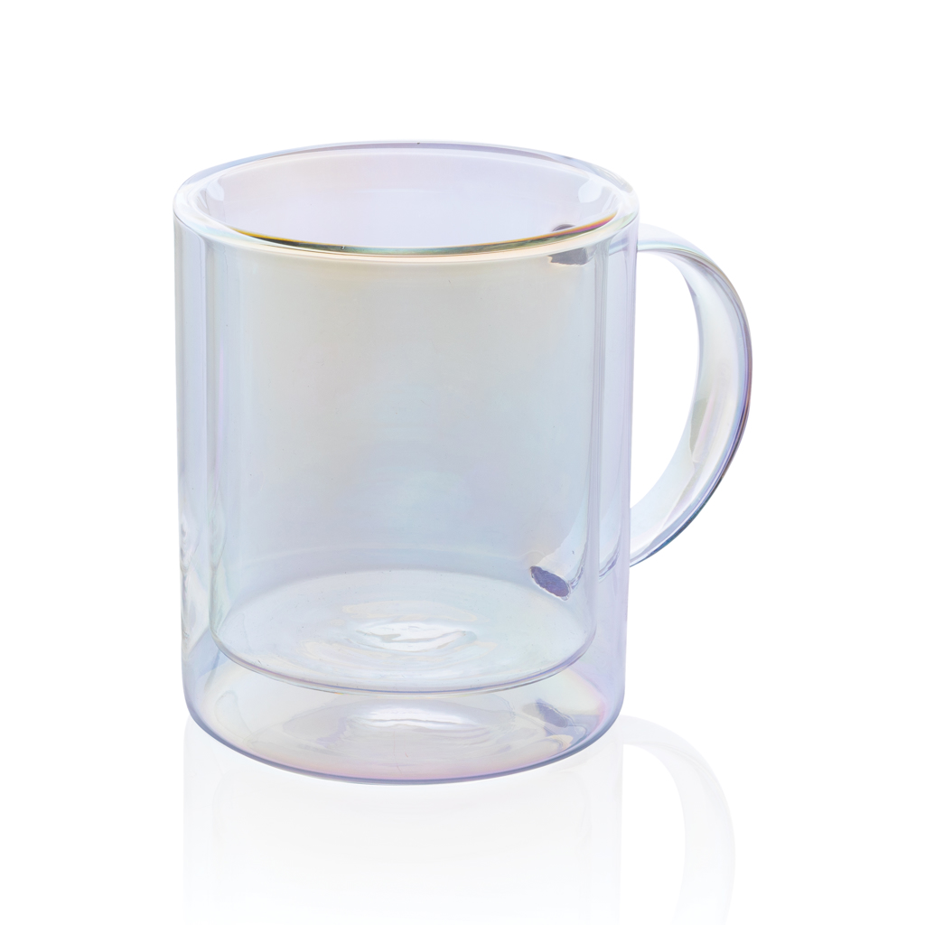 Taza de lujo de vidrio galvanizado de doble pared