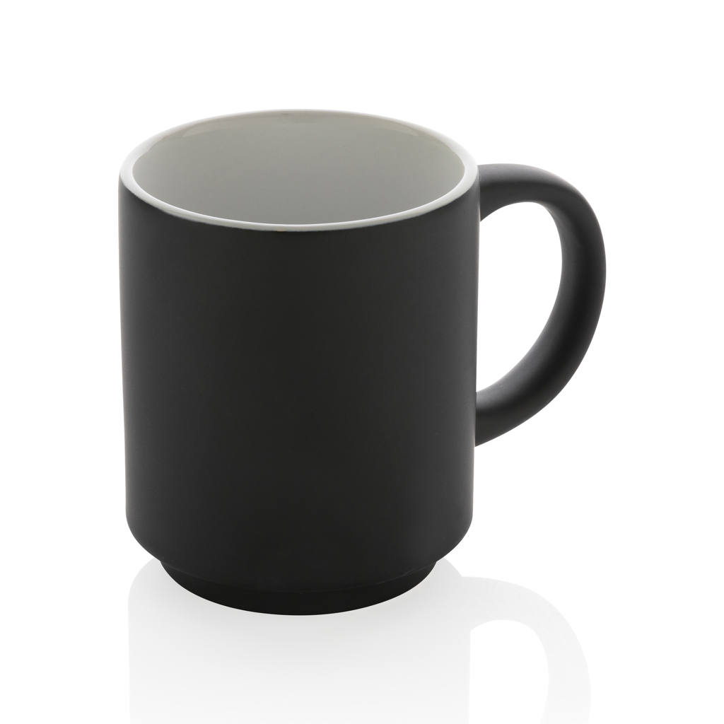Taza apilable de cerámica