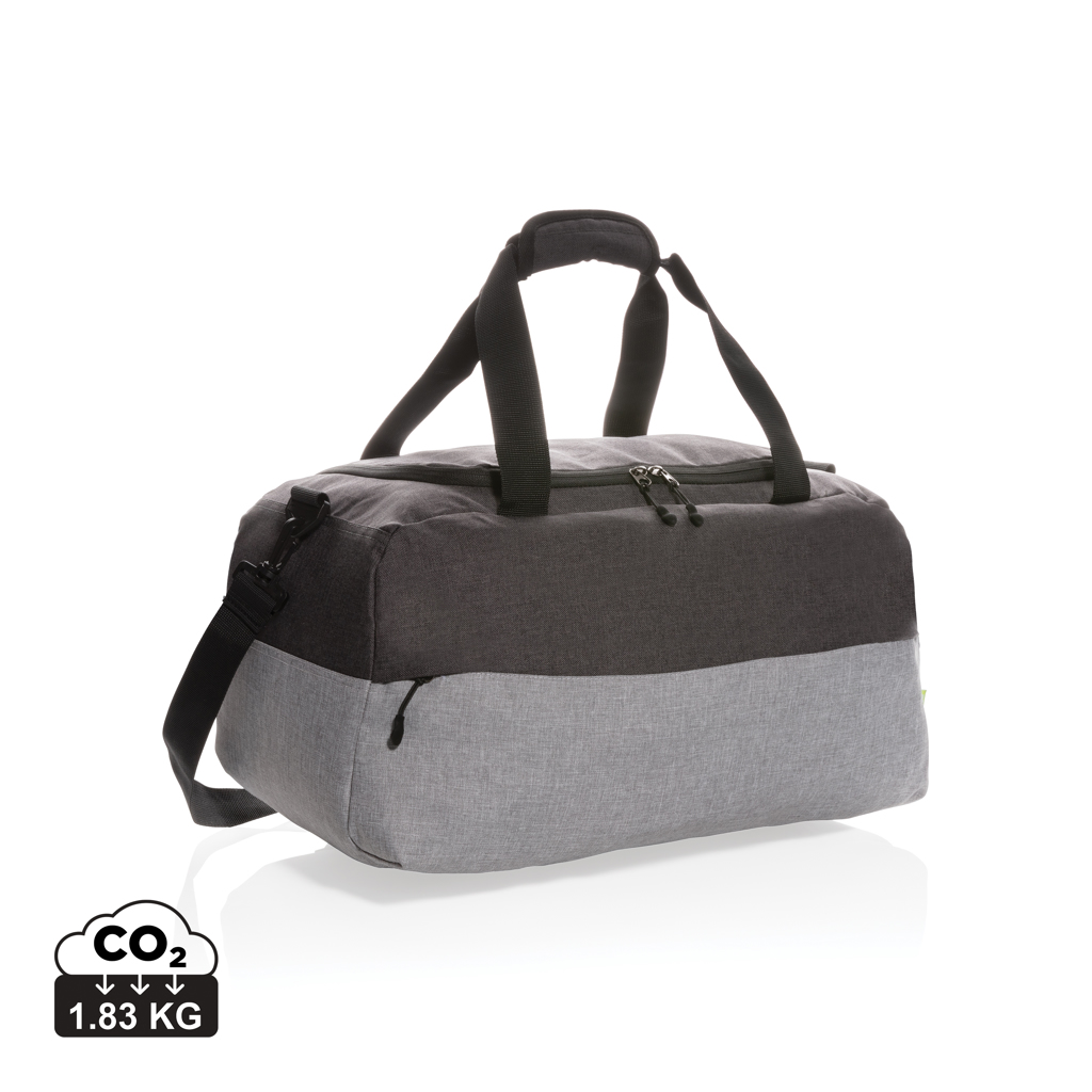 Bolsa de fin de semana Duo color RPET RFID sin PVC