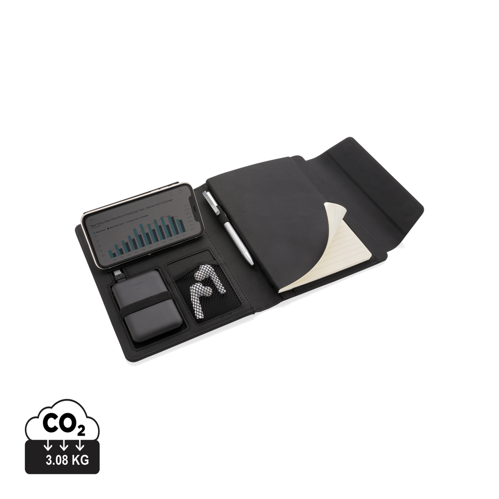 Portadocumentos de carga inalámbrica Fiko A5 con powerbank