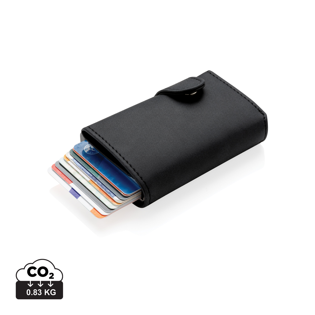 Tarjetero RFID de aluminio estándar con billetera de PU