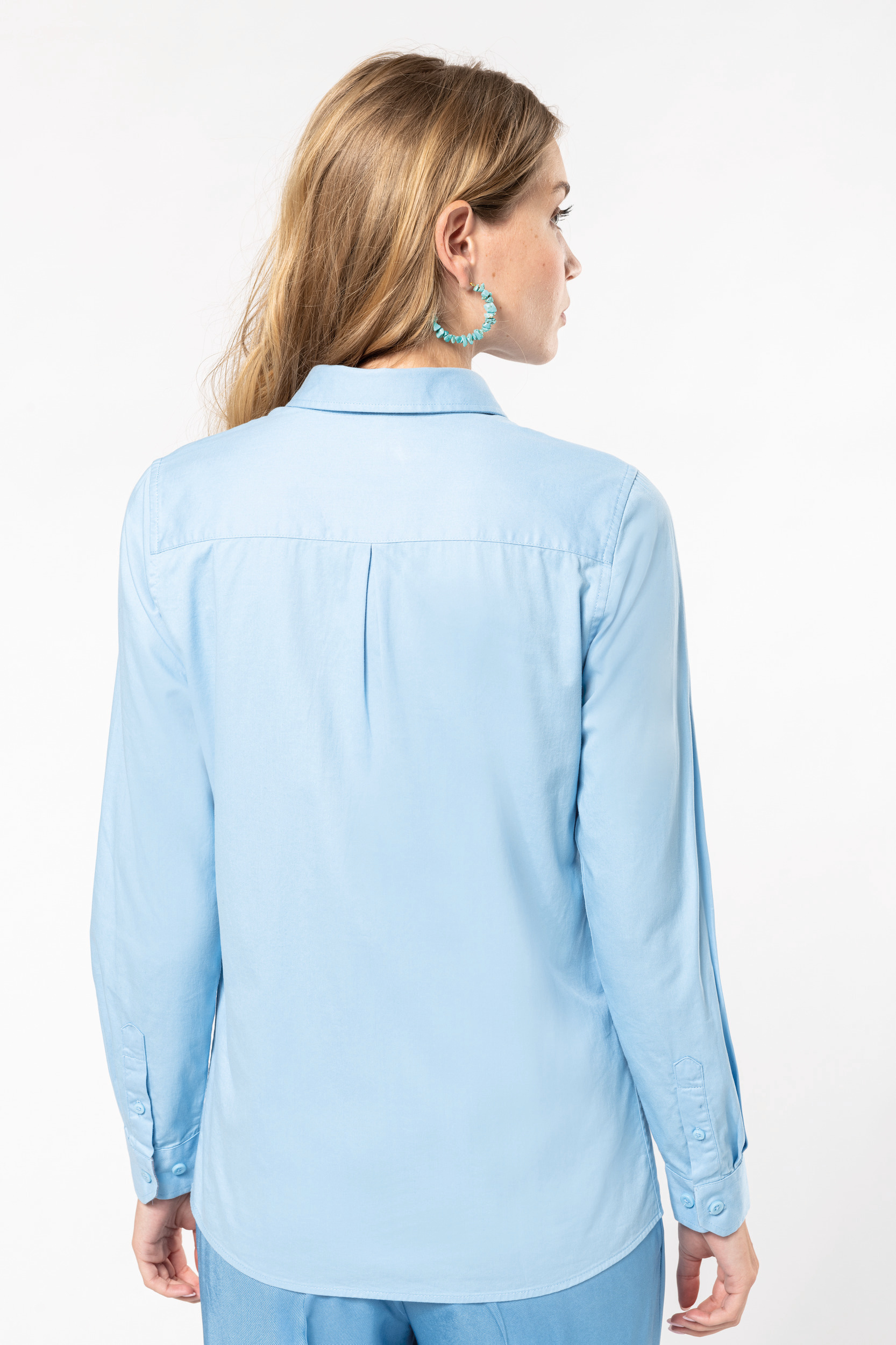 K585 - Camisa de algodón Nevada de manga larga para mujer