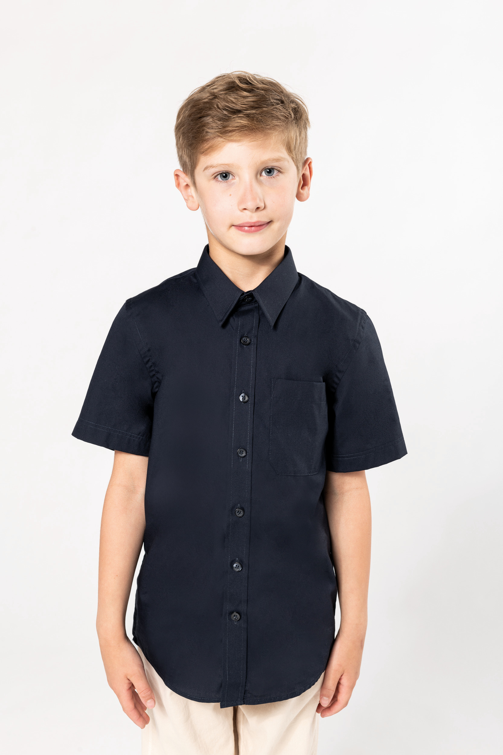 K520 - Camisa popelina manga corta niños