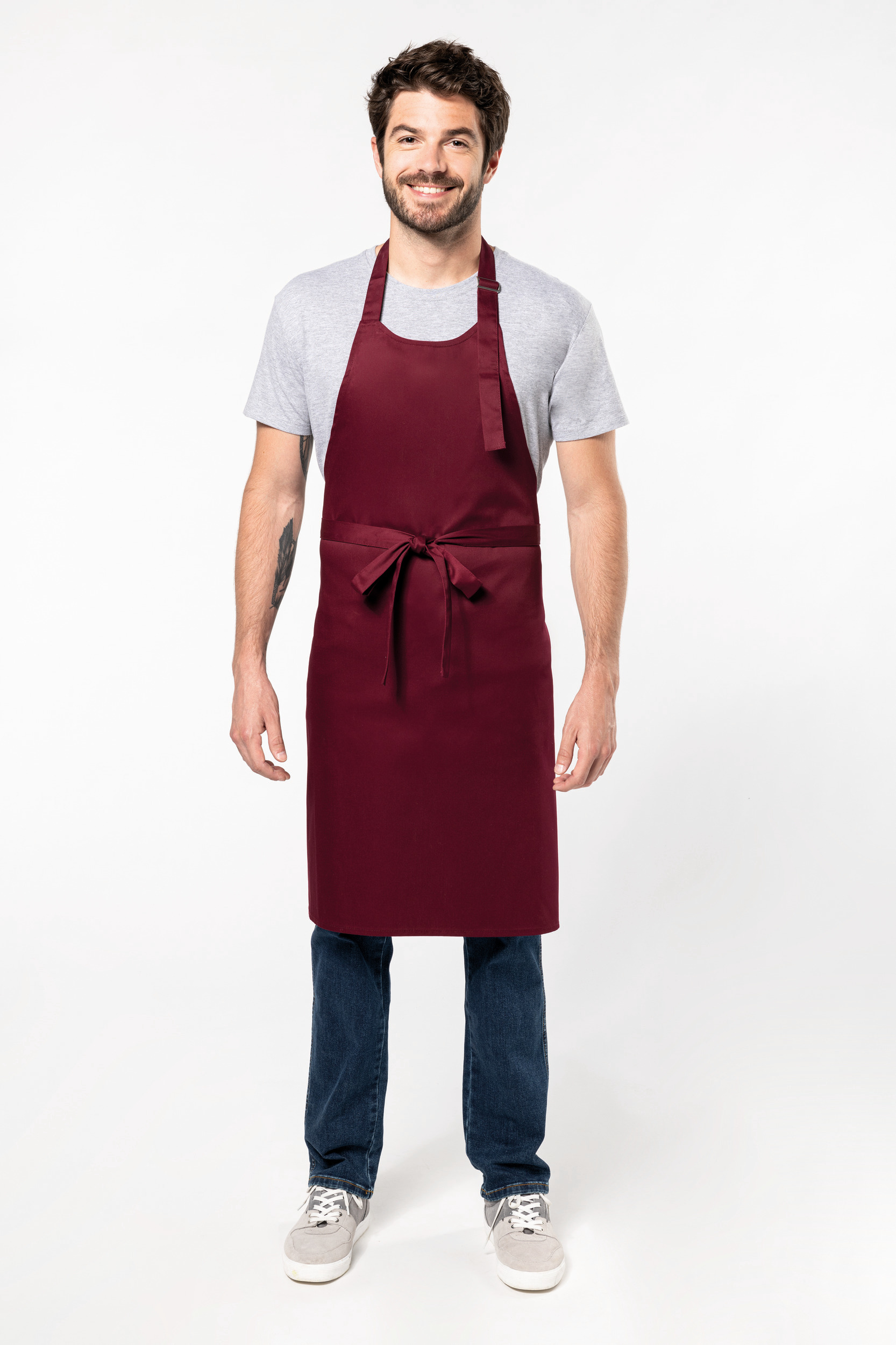 K8000 - Delantal poliéster / algodón sin bolsillos