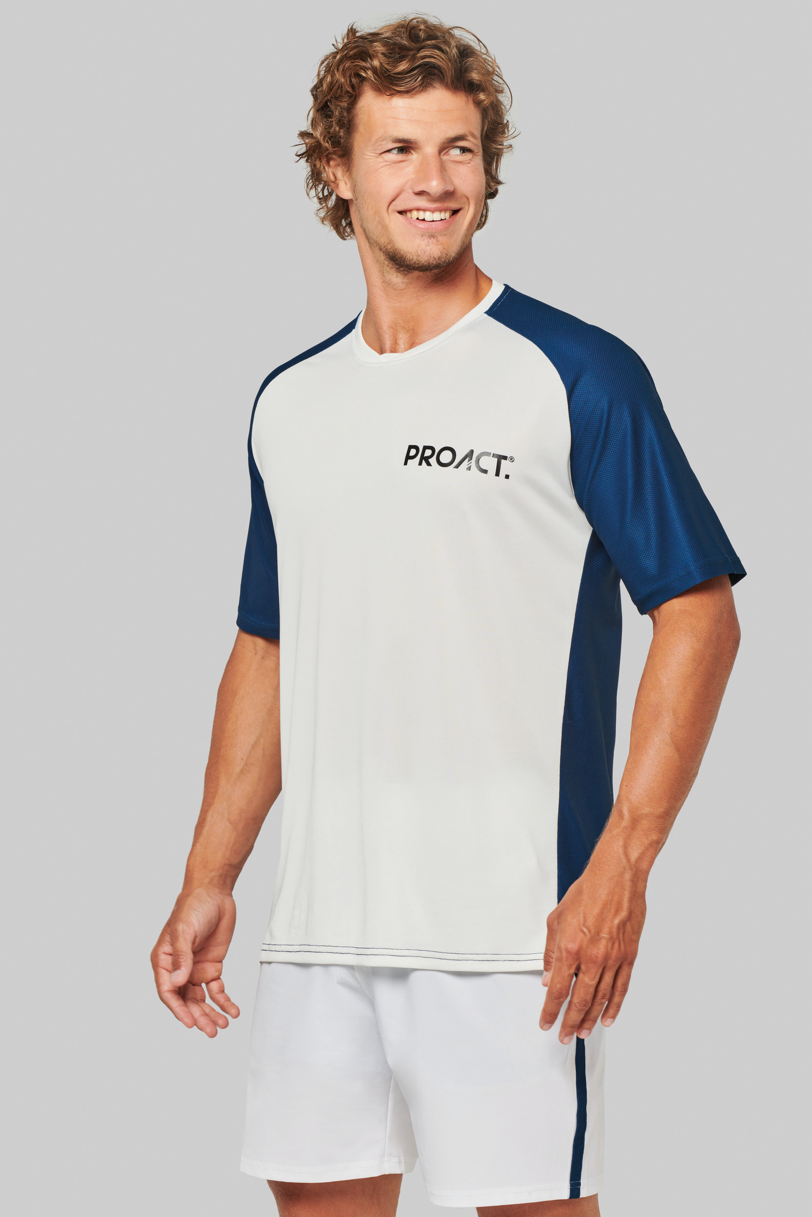PA4030 - Camiseta pádel bicolor mangas raglán hombre