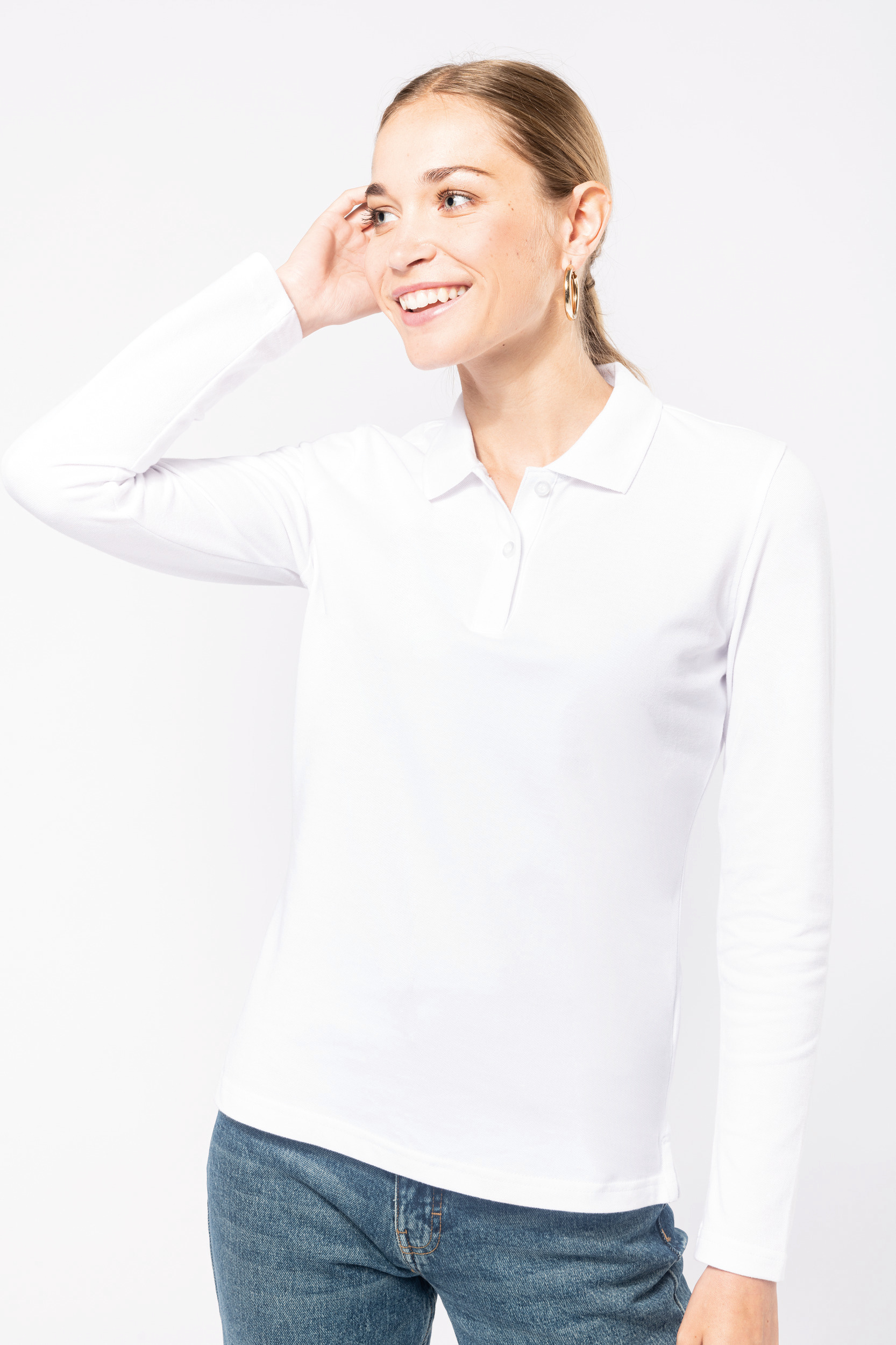 K244 - Polo manga larga mujer