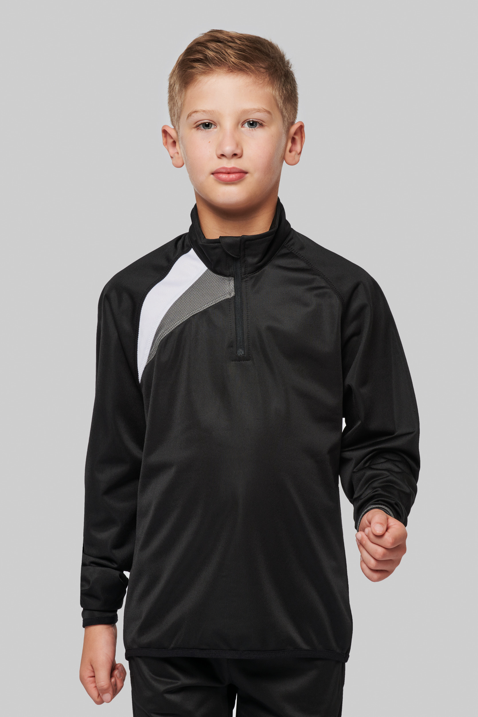 PA329 - Sudadera de entrenamiento 1/4 cremallera niños