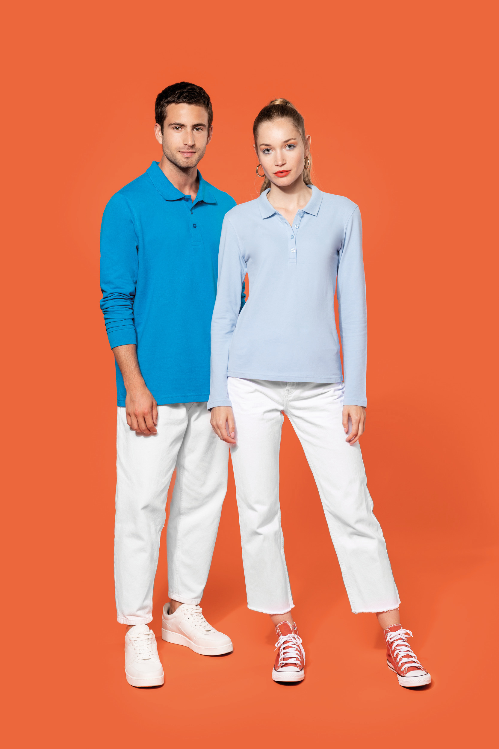 K256 - Polo piqué de manga larga de hombre