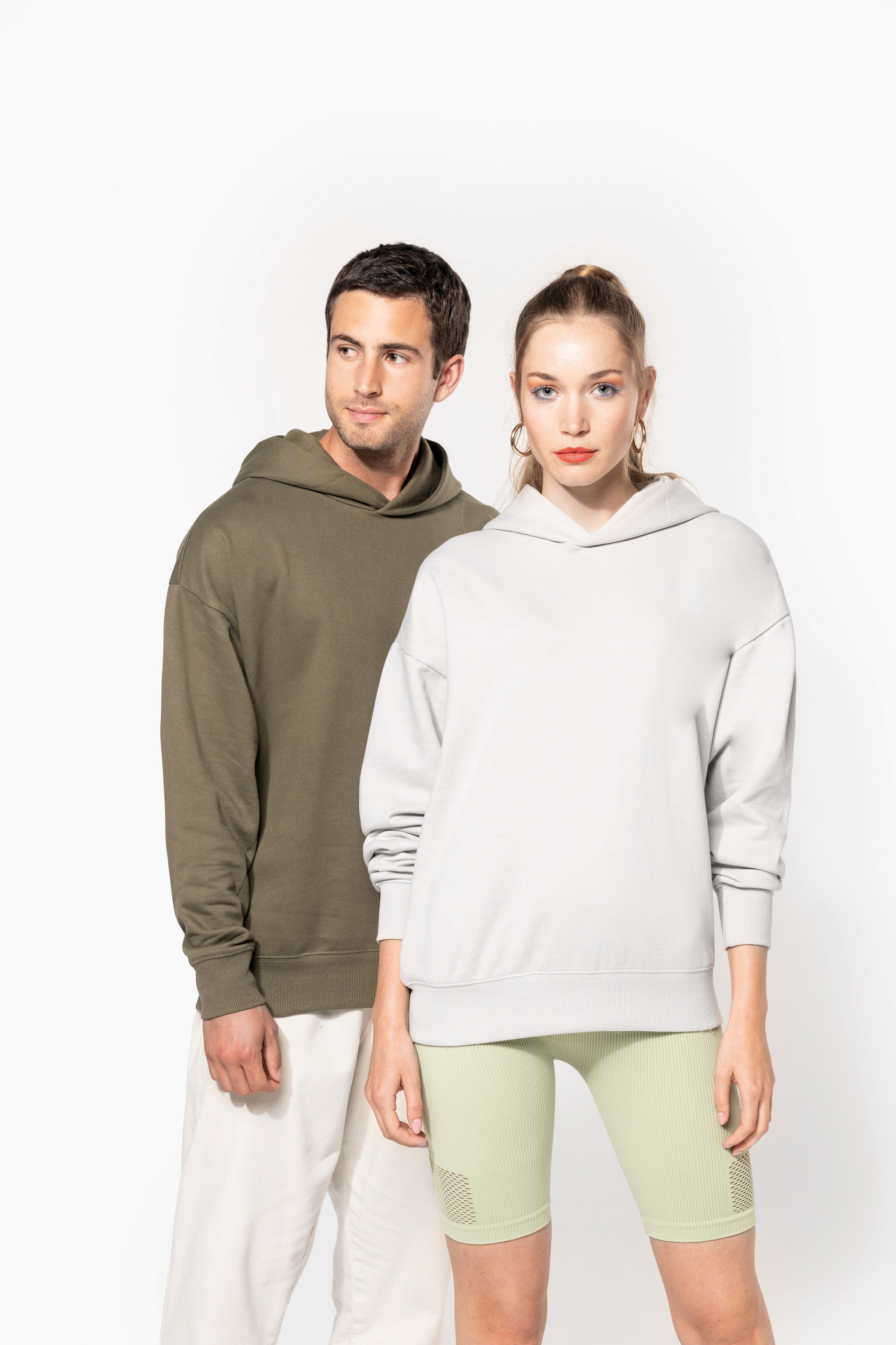 K4018 - Sudadera de felpa oversize con capucha unisex