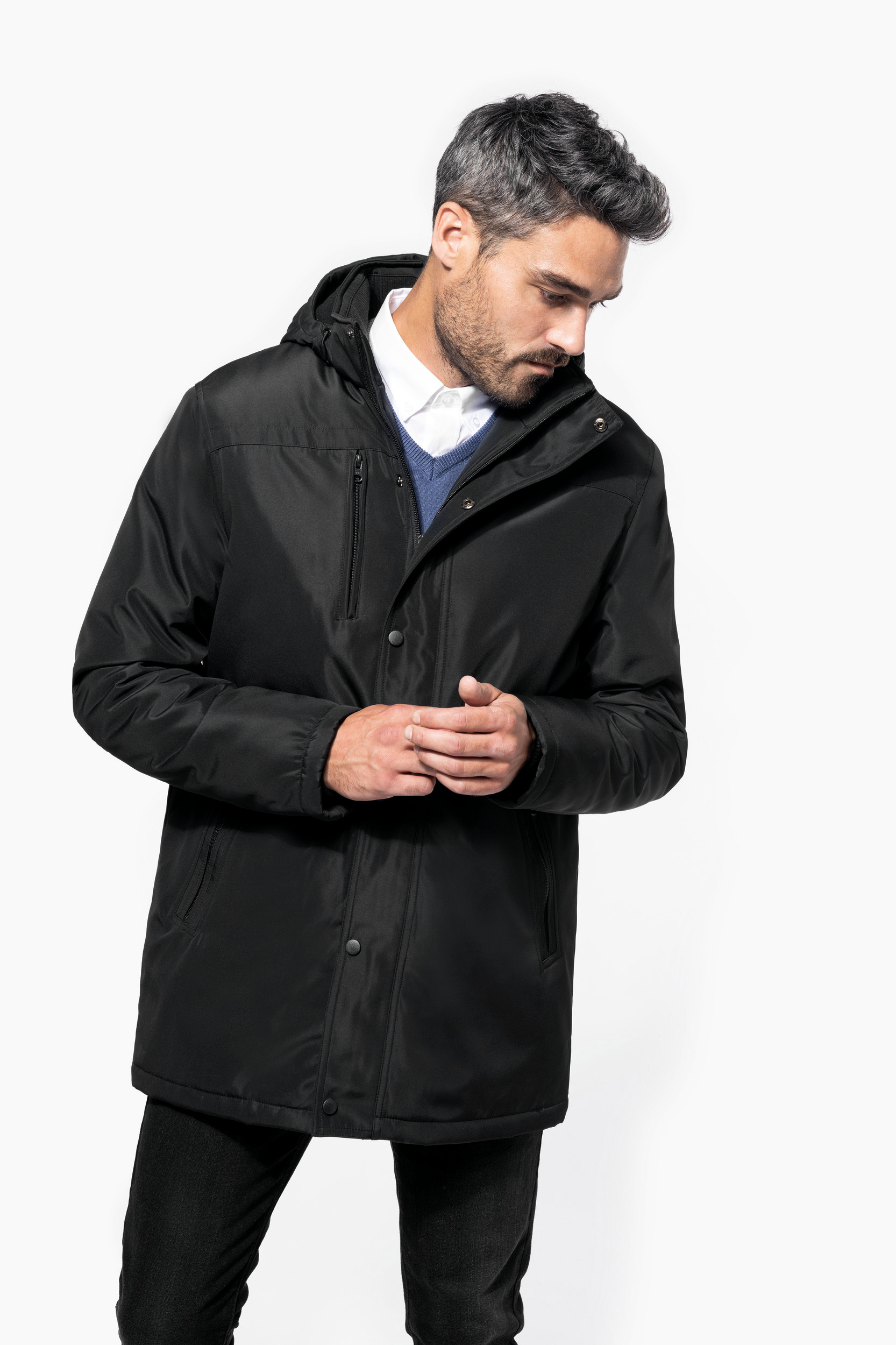 K656 - Parka con capucha extraíble