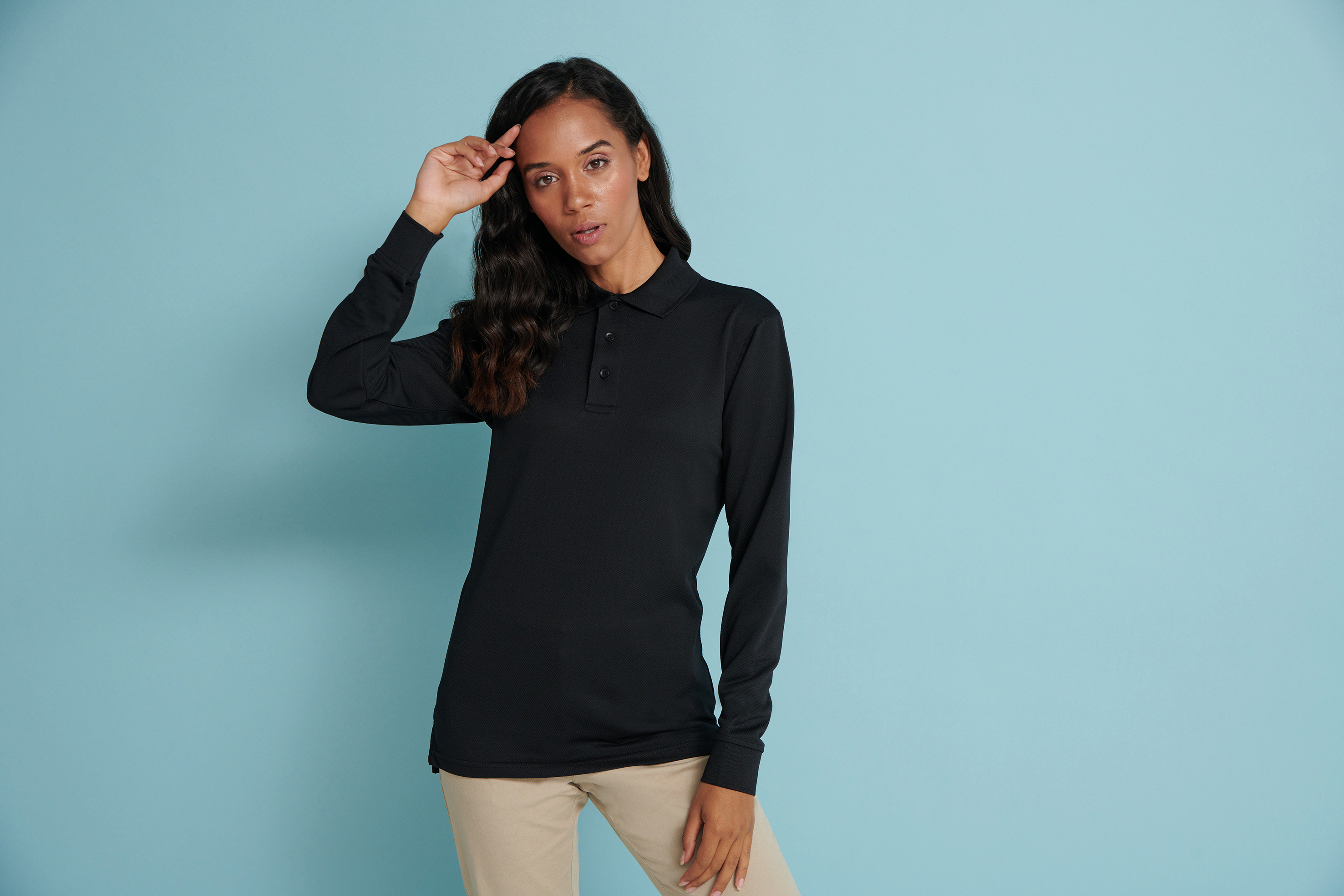 H478 - Polo Cool Plus® manga larga unisex