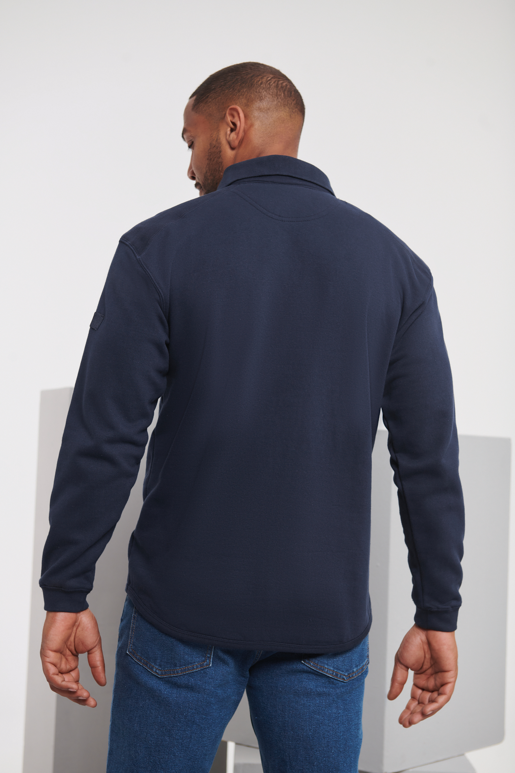 RU012M - Sudadera Heavy Duty cuello de polo