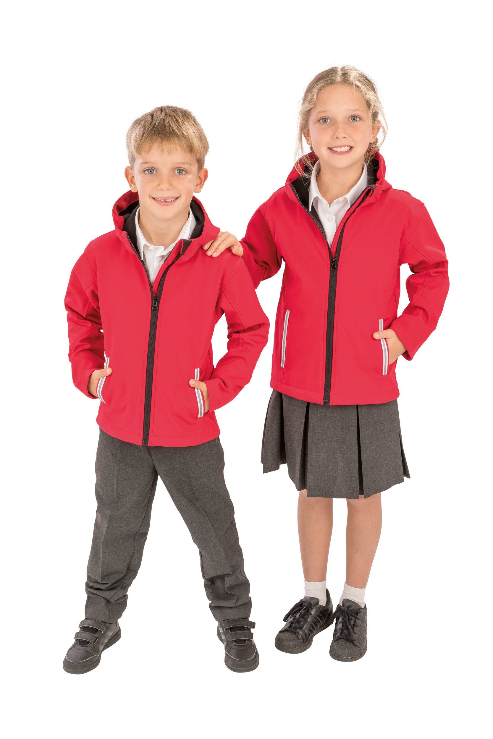 R224JY - Chaqueta Softshell capucha niños