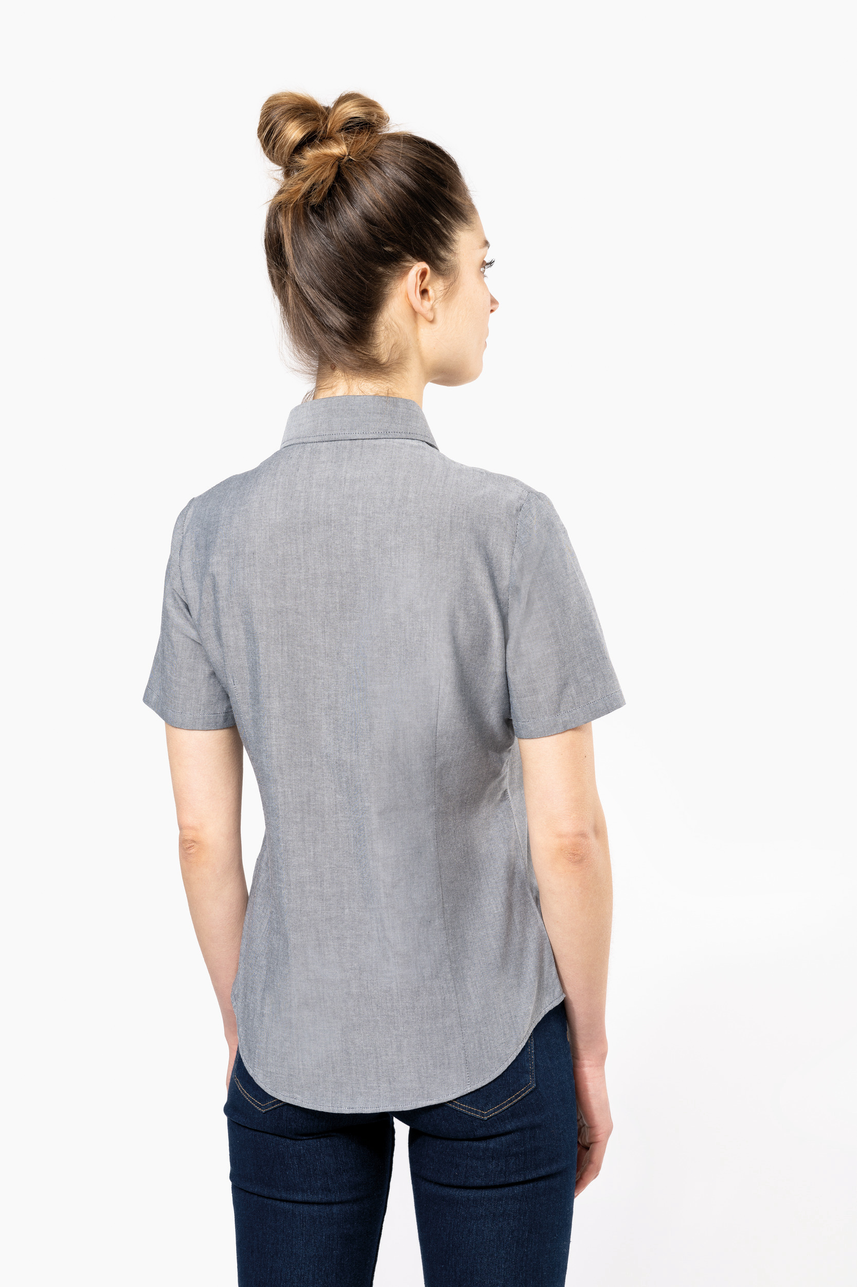K536 - Camisa oxford manga corta mujer