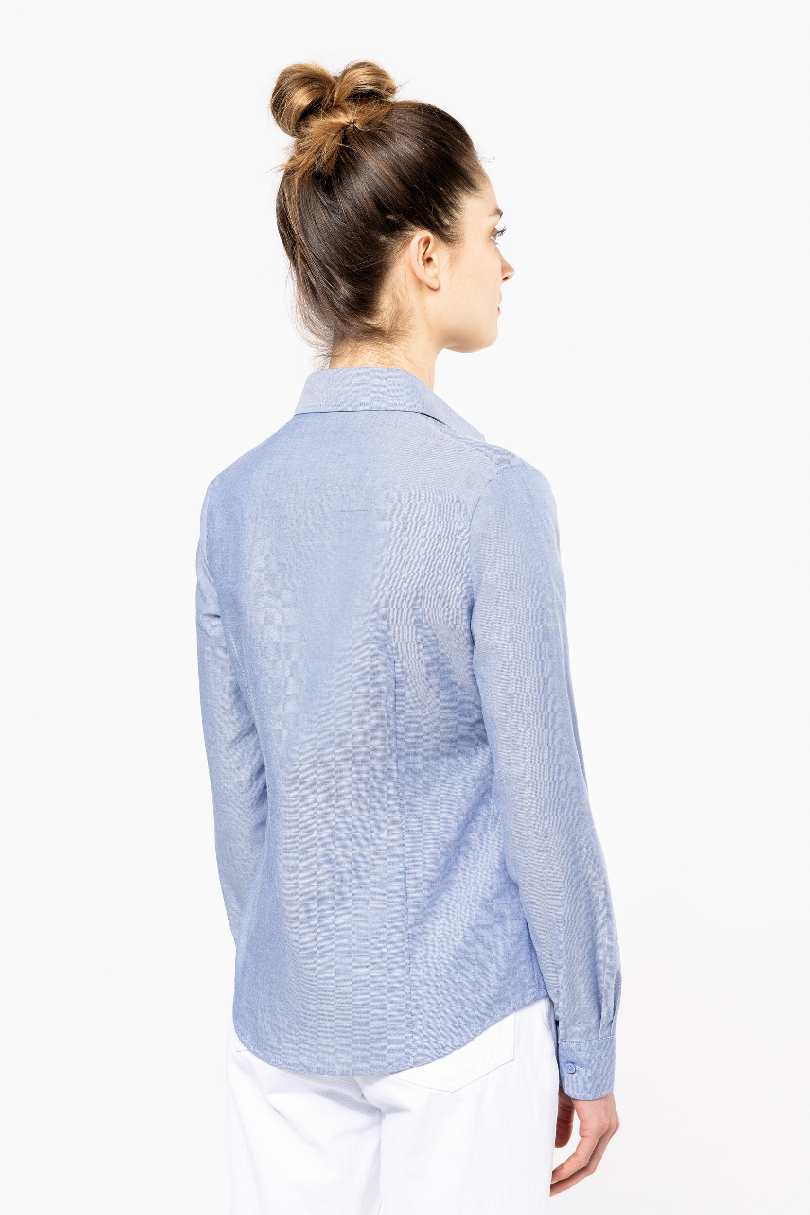 K534 - Camisa oxford manga larga mujer