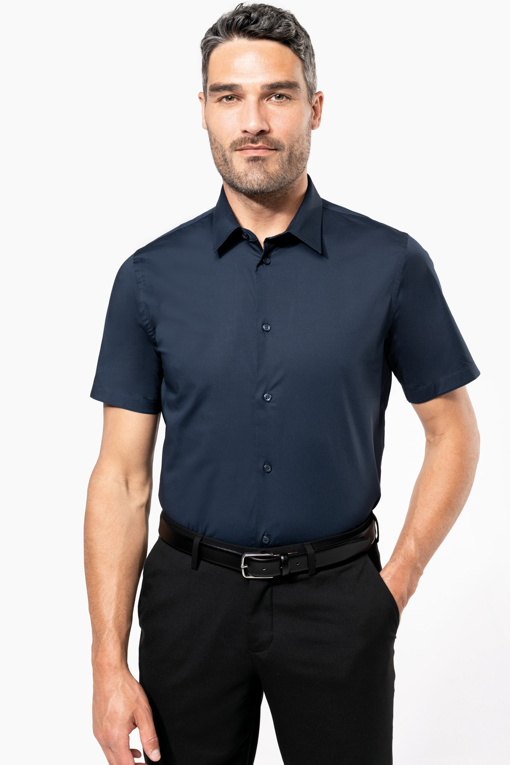 K531 - Camisa strech manga corta hombre