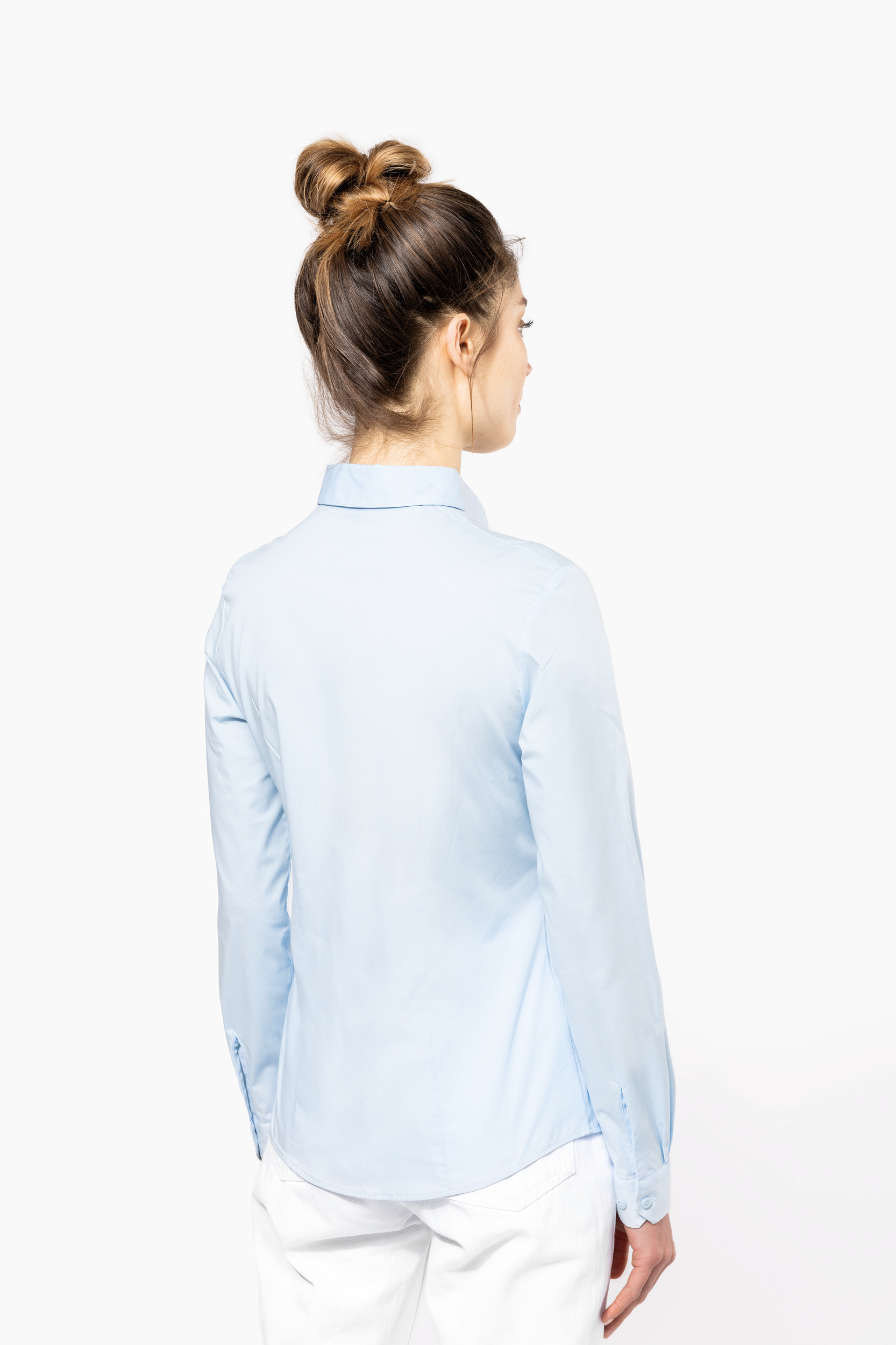 K530 - Camisa stretch manga larga mujer
