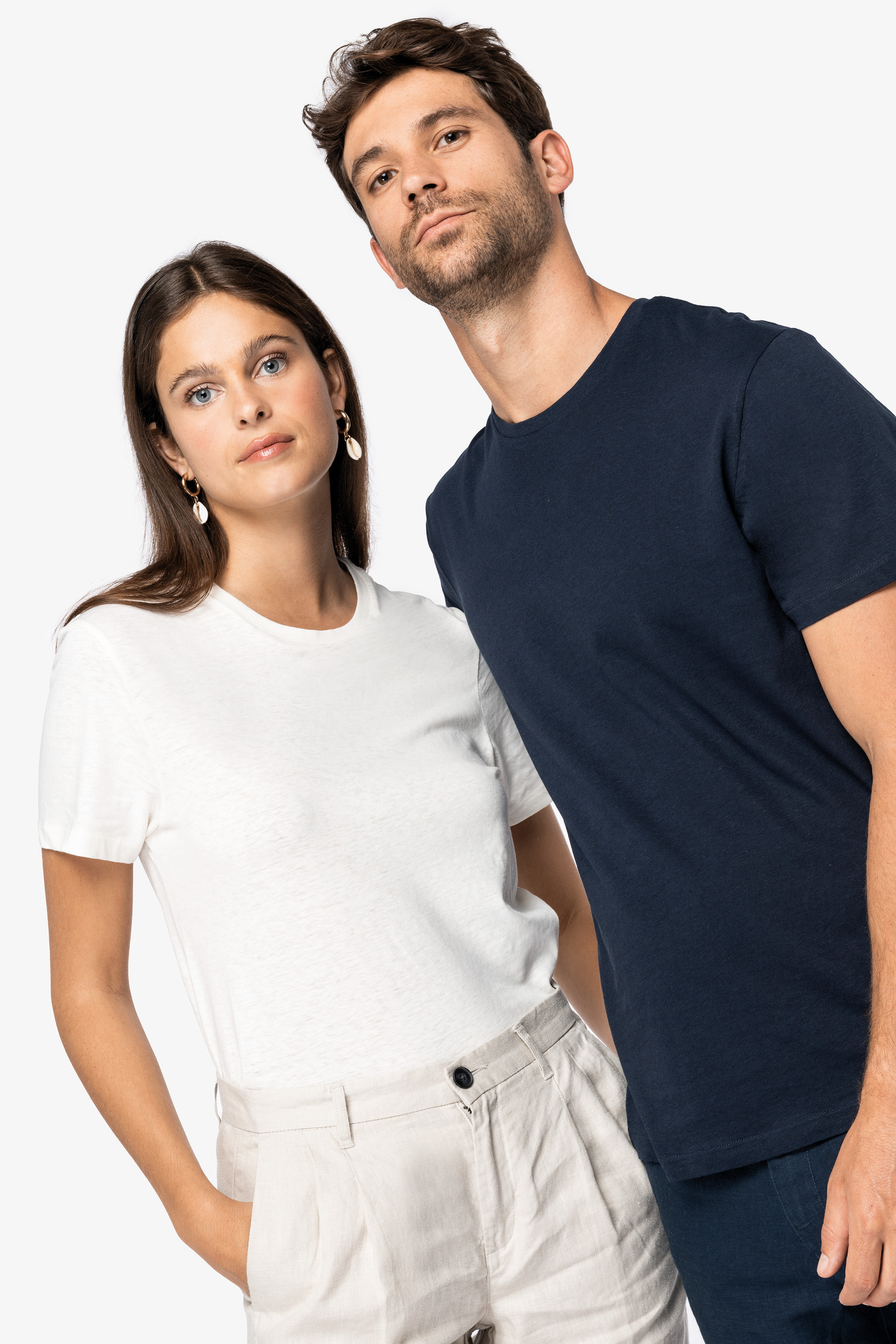 NS325 - Camiseta algodón orgánico y lino unisex