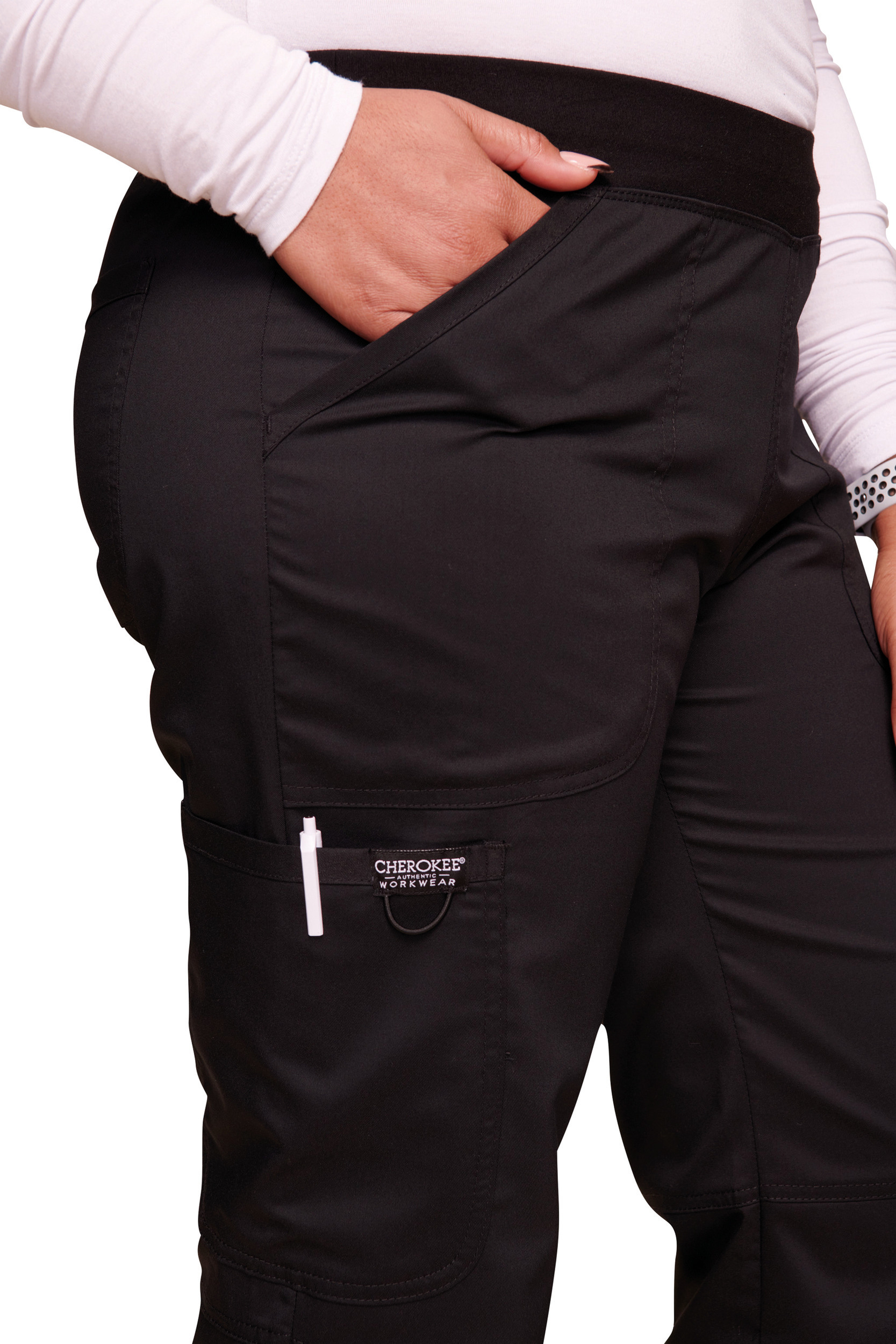 CHWWE110 - Pantalones cargo de tiro medio mujer