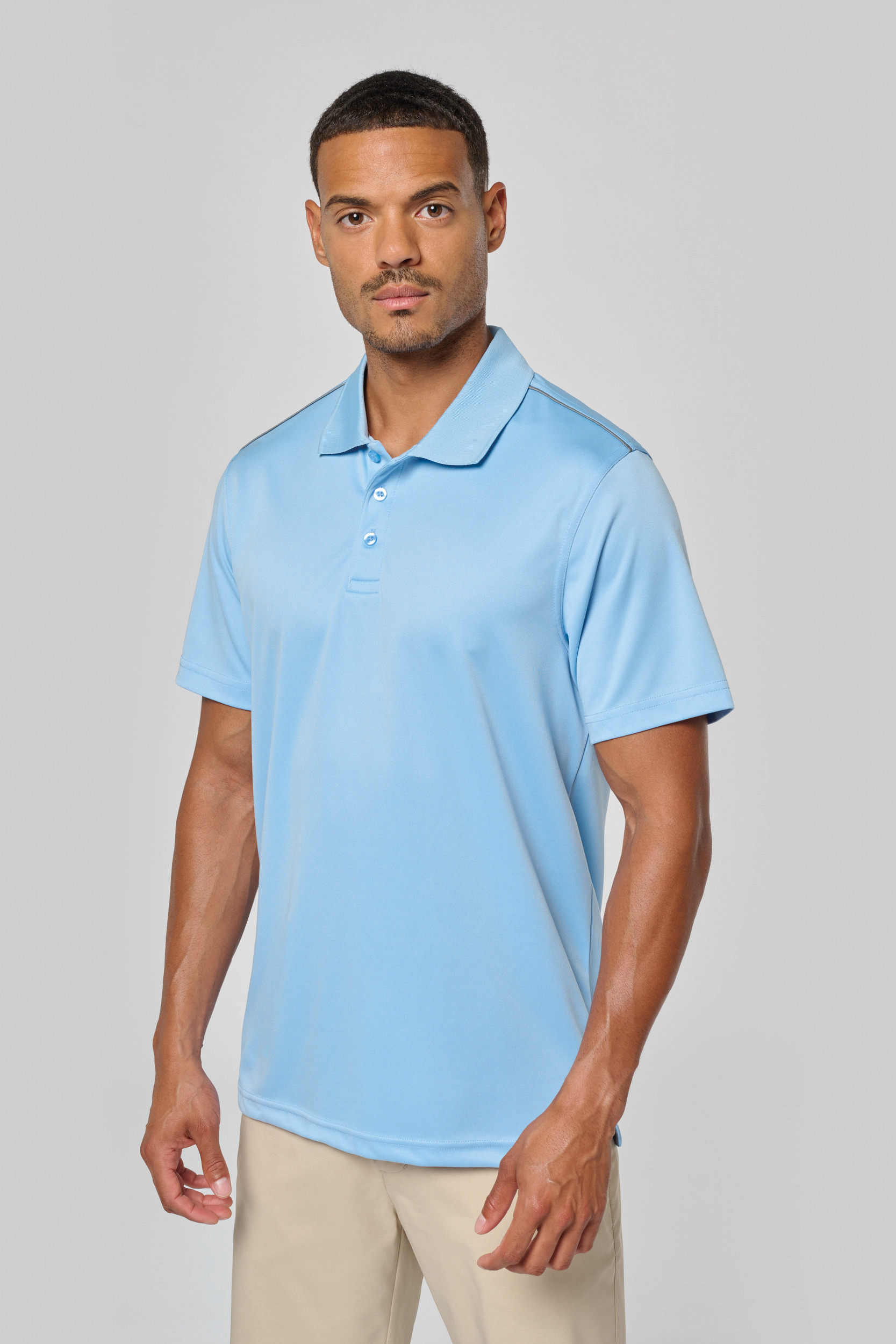 PA480 - Polo interlock de manga corta hombre