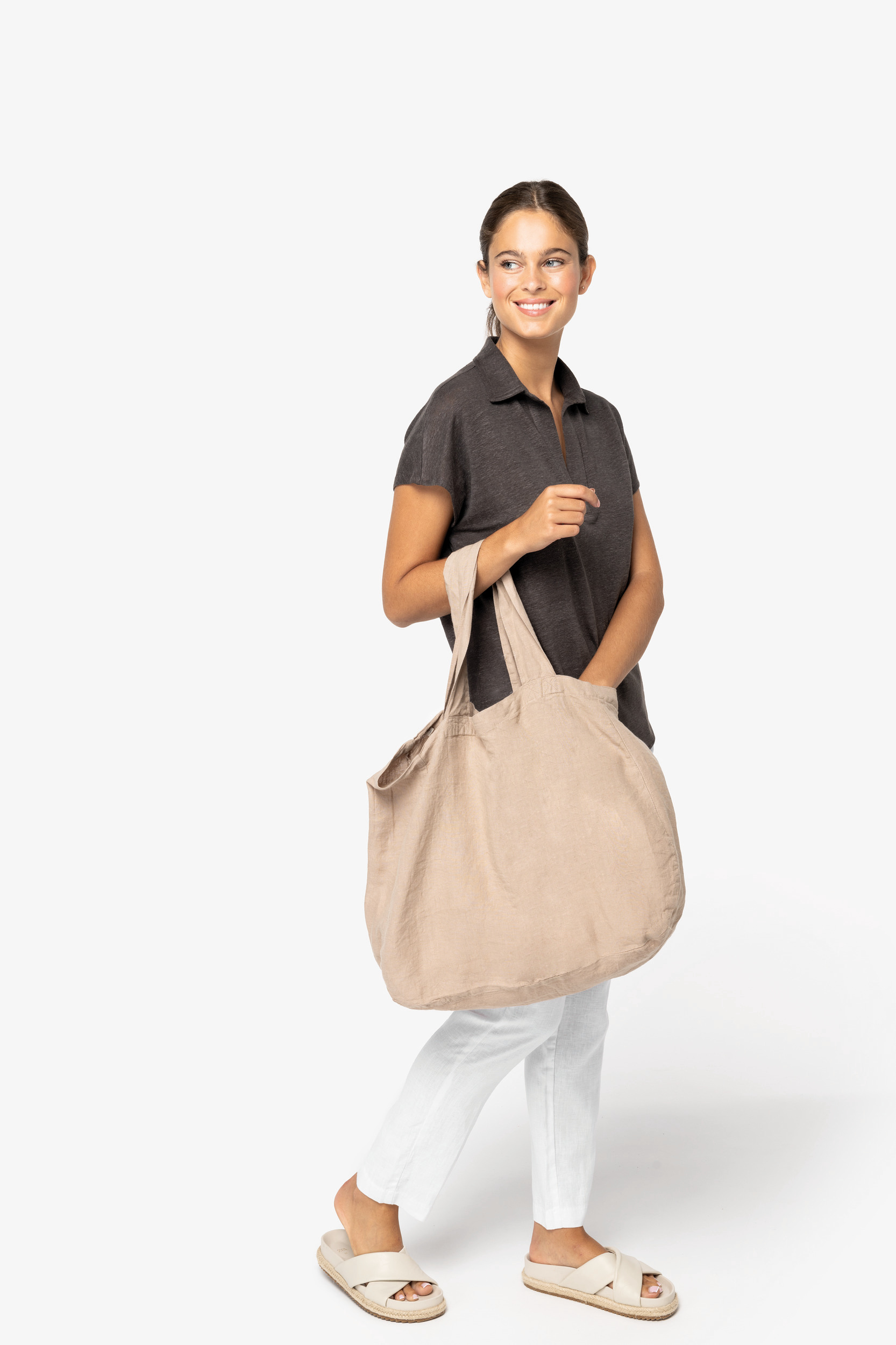 NS122 - Bolsa de shopper de lino