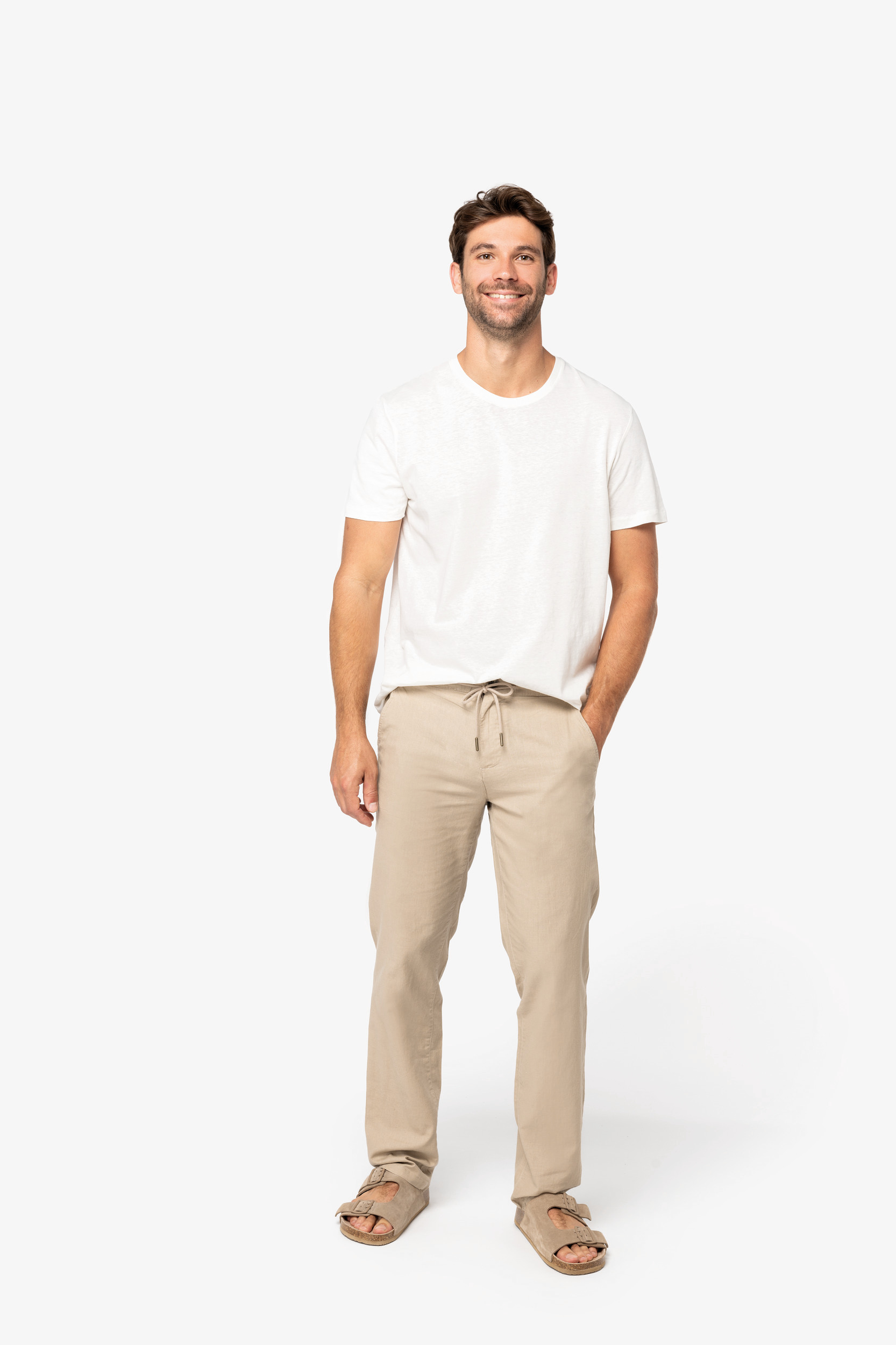 NS708 - Pantalón ecorresponsable lino y algodón orgánico hombre