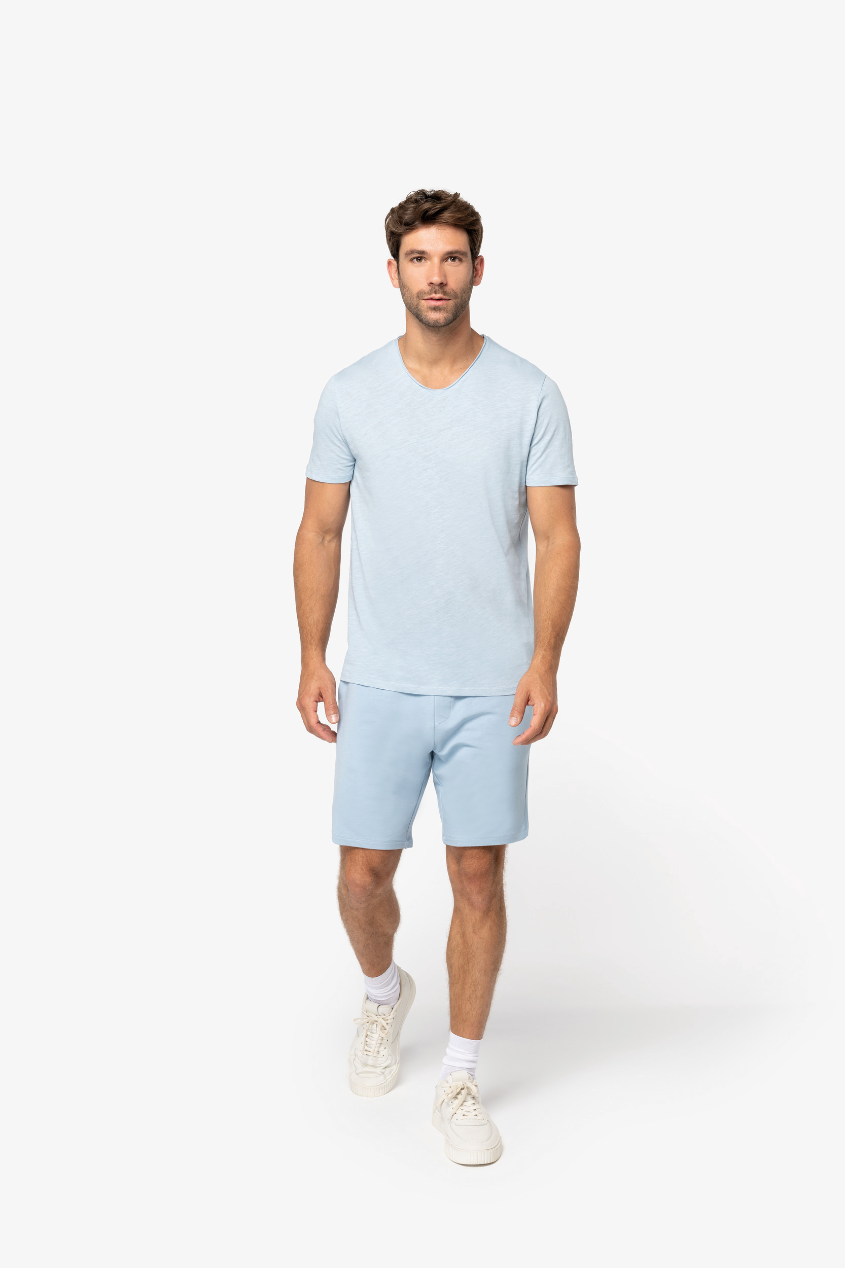 NS318 - Camiseta ecorresponsable slub con bordes sin rematar hombre