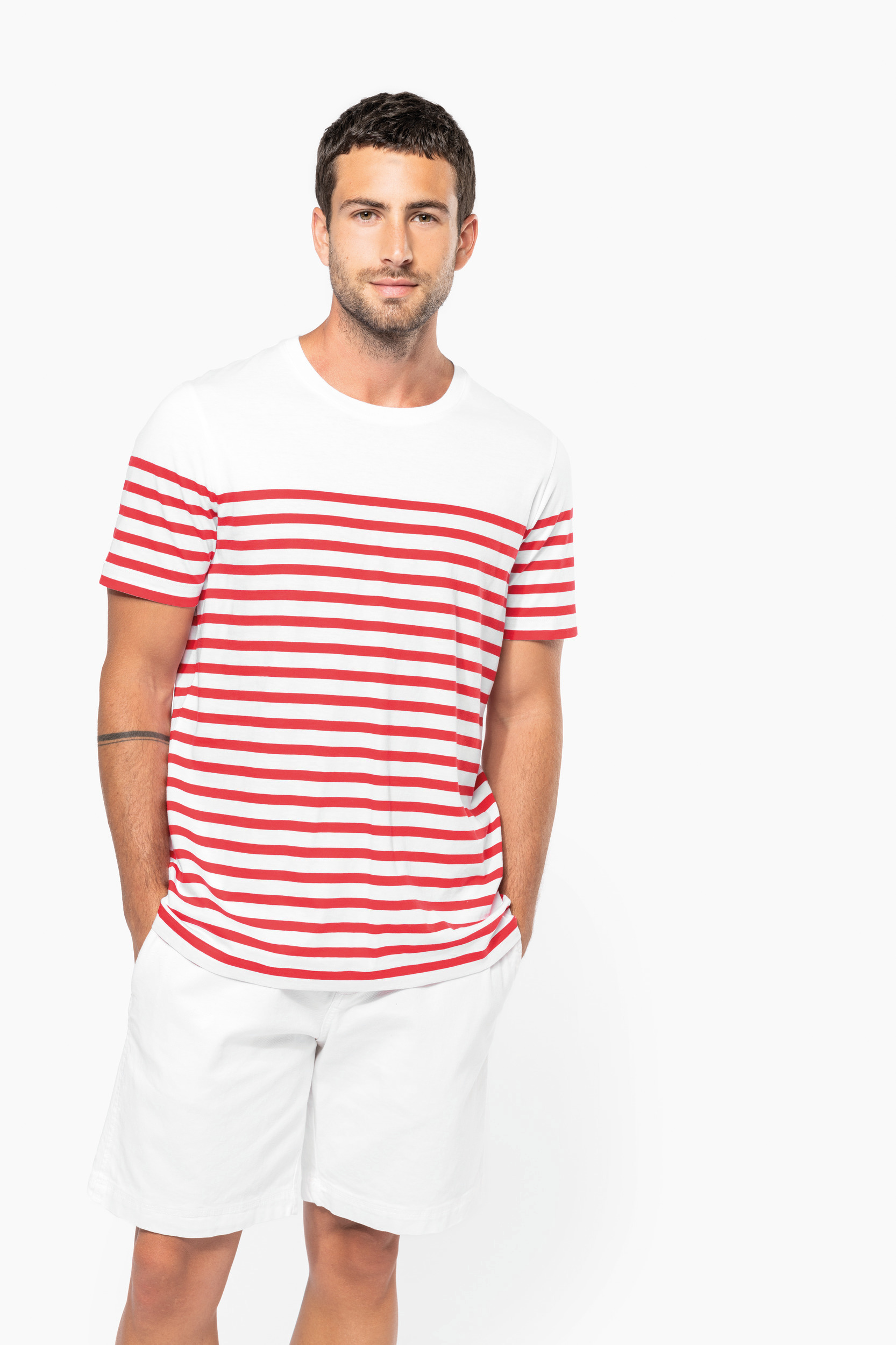 K3033 - Camiseta marinera algodón orgánico hombre
