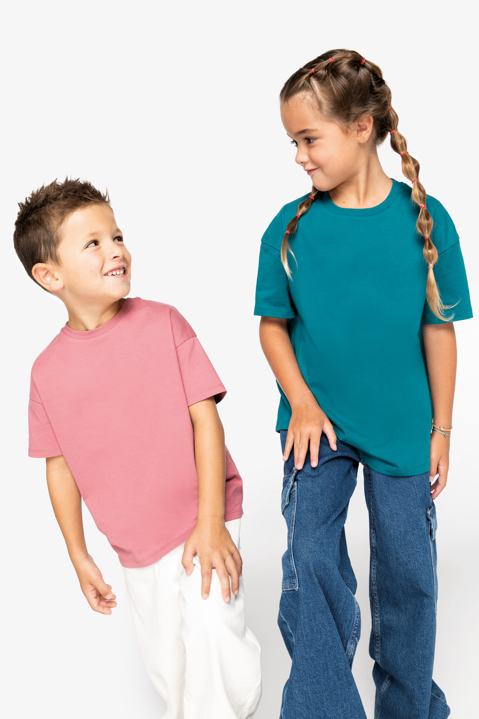NS340 - Camiseta ecorresponsable de hombros caídos infantil