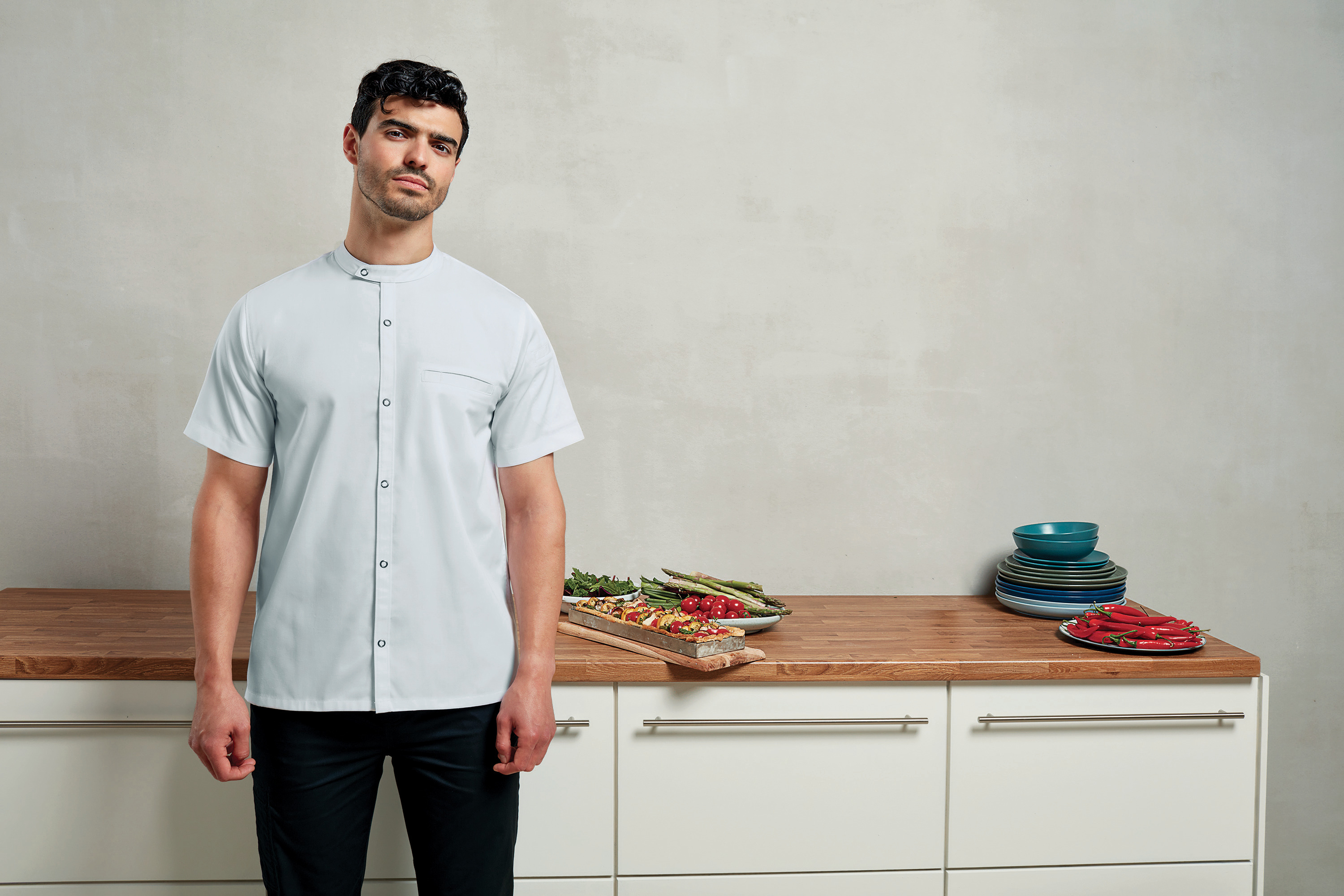 PR904 - Chaqueta de chef cocinero manga corta