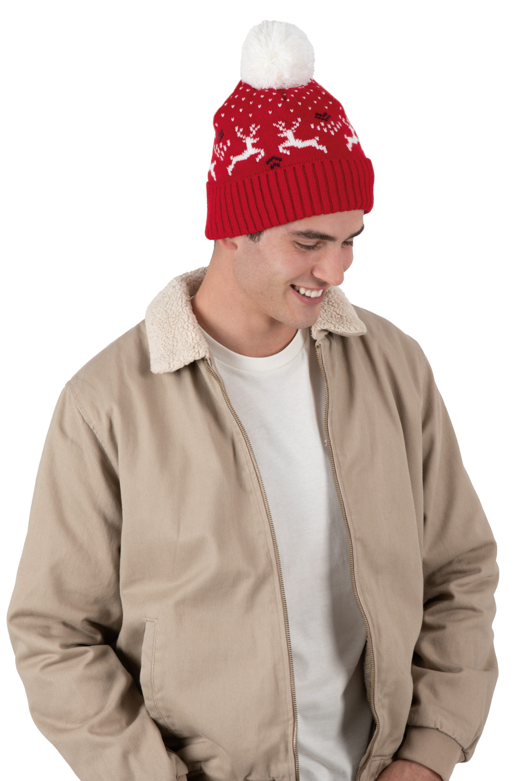 KP512 - Gorro de Navidad con diseño de renos