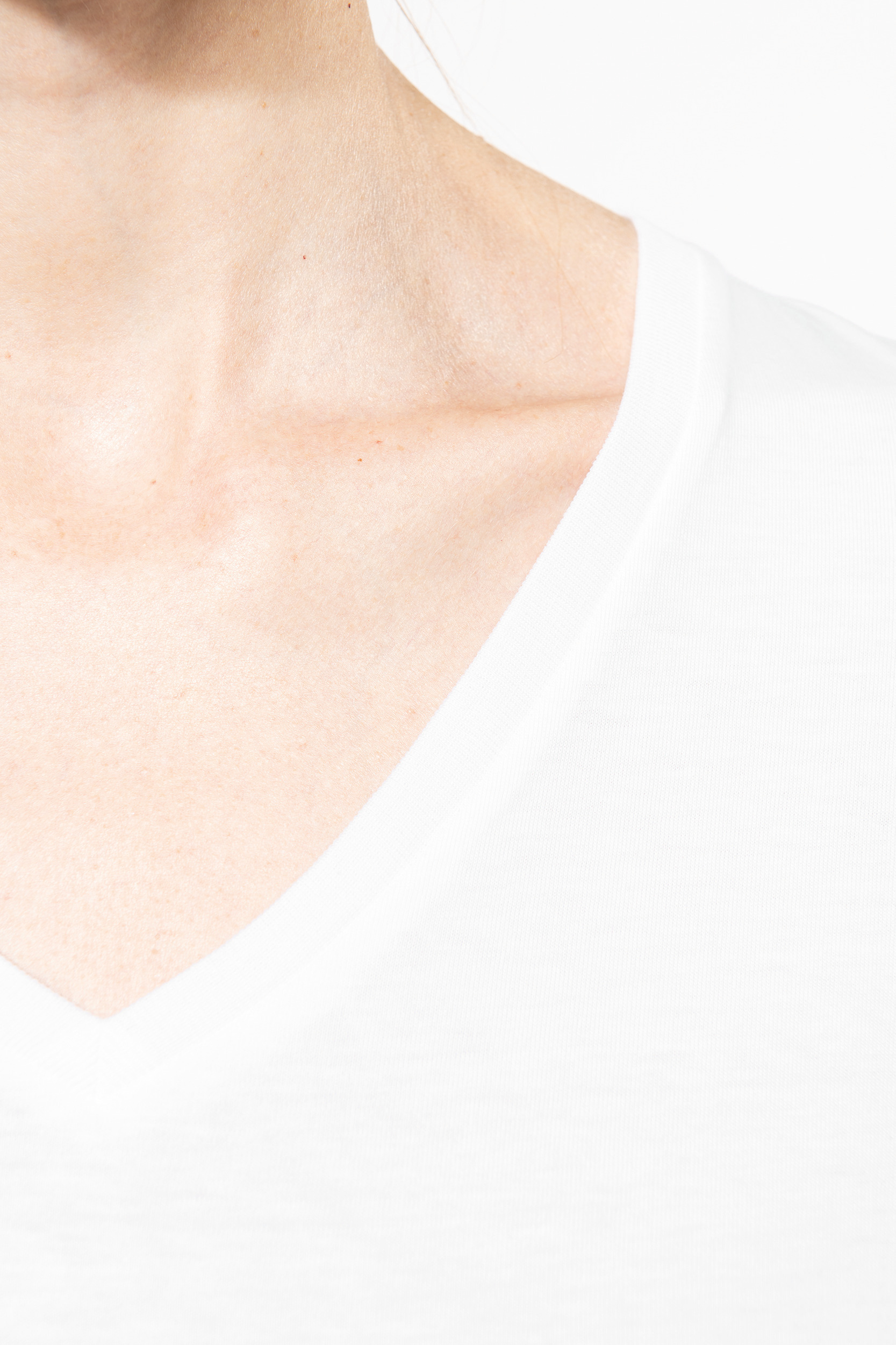 PK307 - Camiseta Supima® cuello de pico manga larga mujer