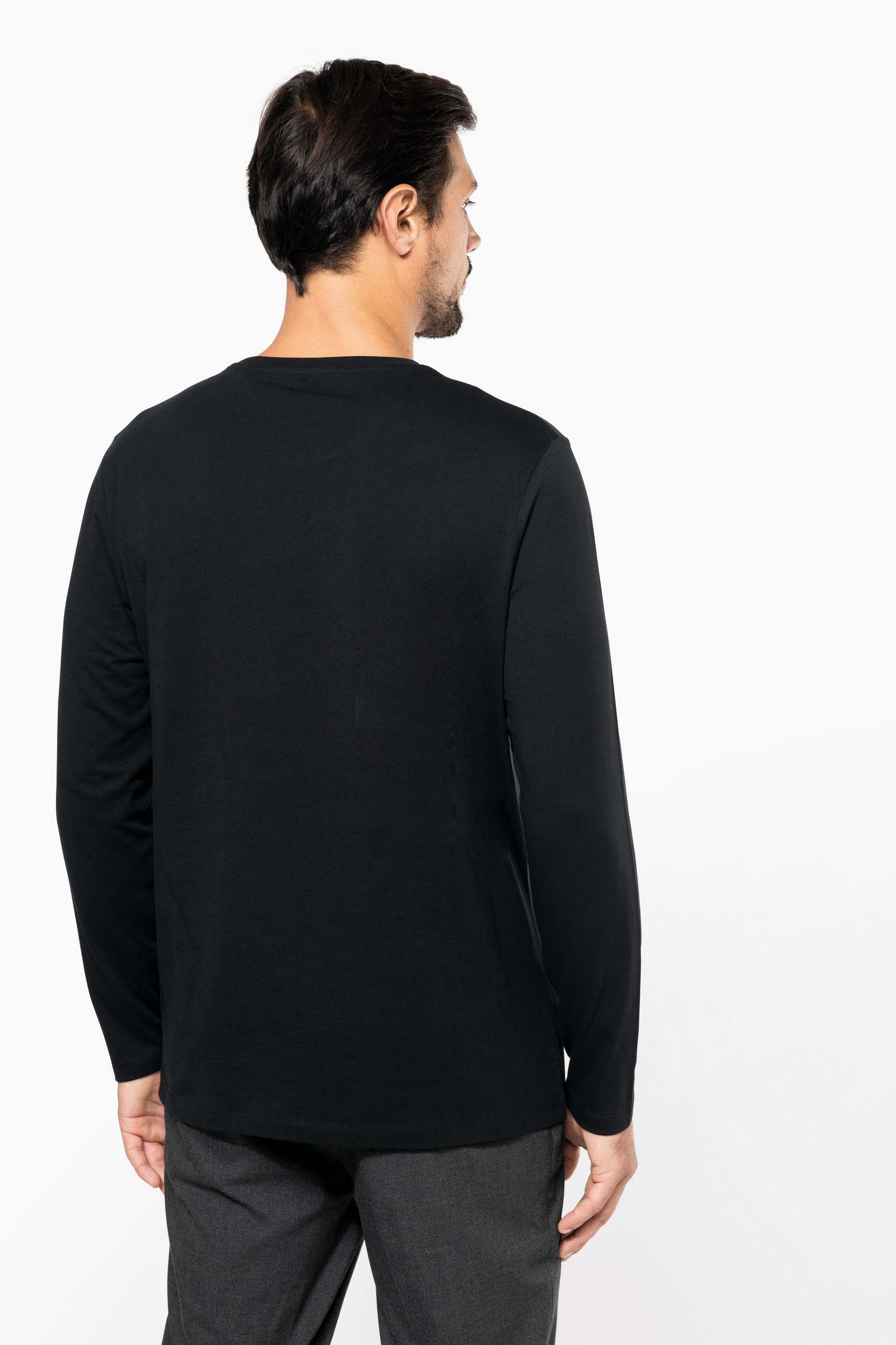 PK302 - Camiseta Supima® cuello redondo manga larga hombre