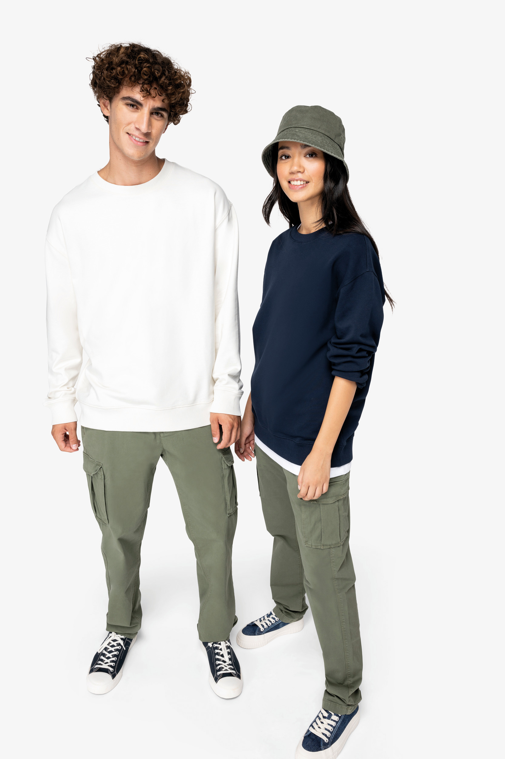 NS430 - Sudadera ecorresponsable cuello redondo y hombros caídos French Terry unisex