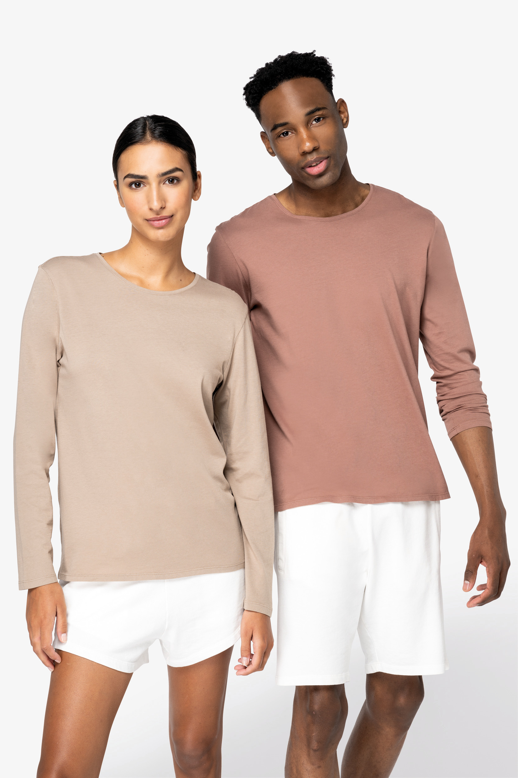 NS336 - Camiseta ecorresponsable efecto lavado de manga larga unisex