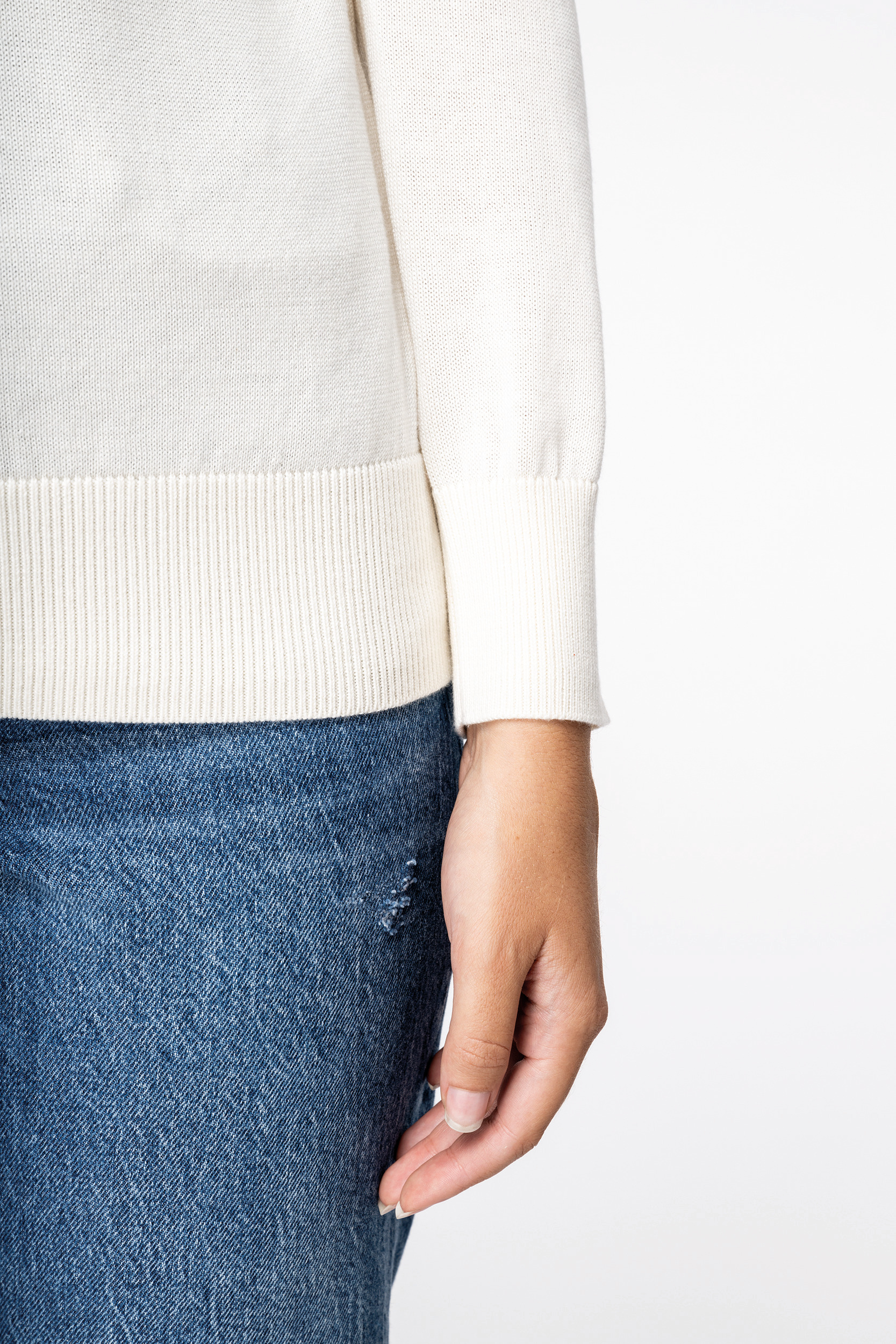 NS921 - Jersey ecorresponsable cuello de pico de lyocell mujer