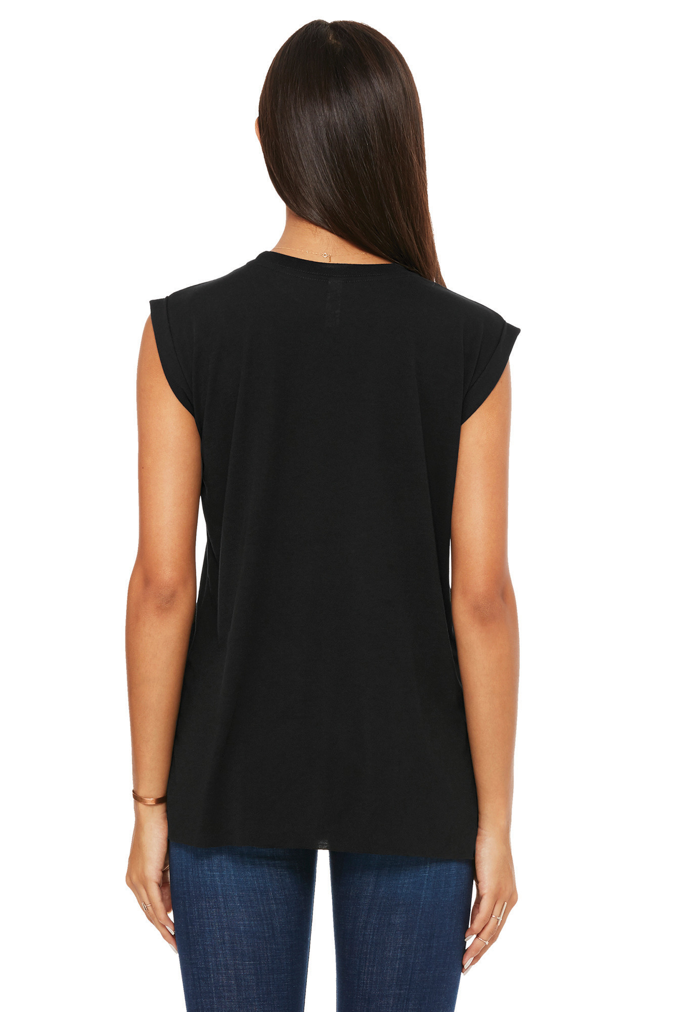 BE8804 - Camiseta Flowy manga vuelta mujer