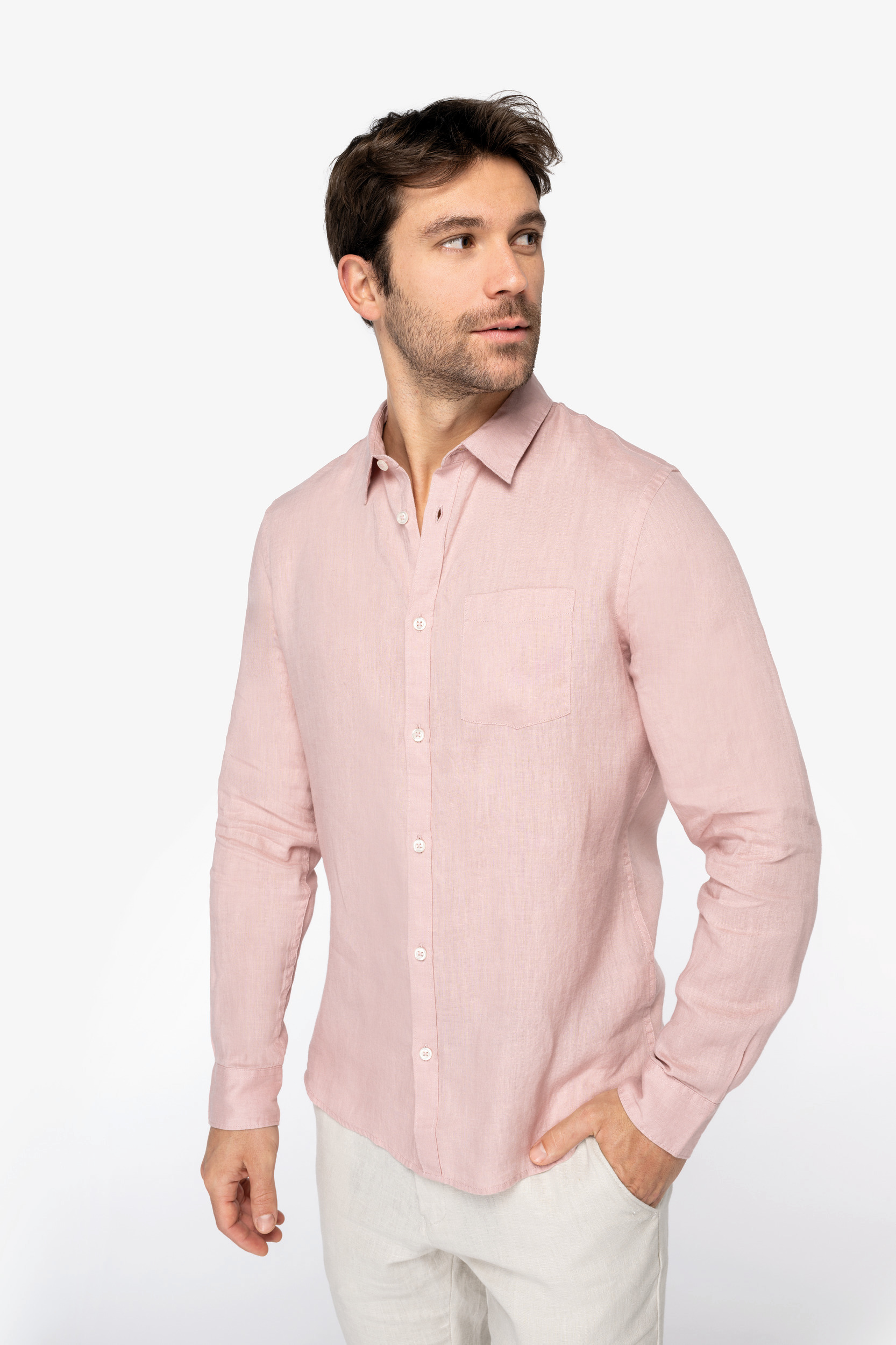 NS504 - Camisa de lino hombre